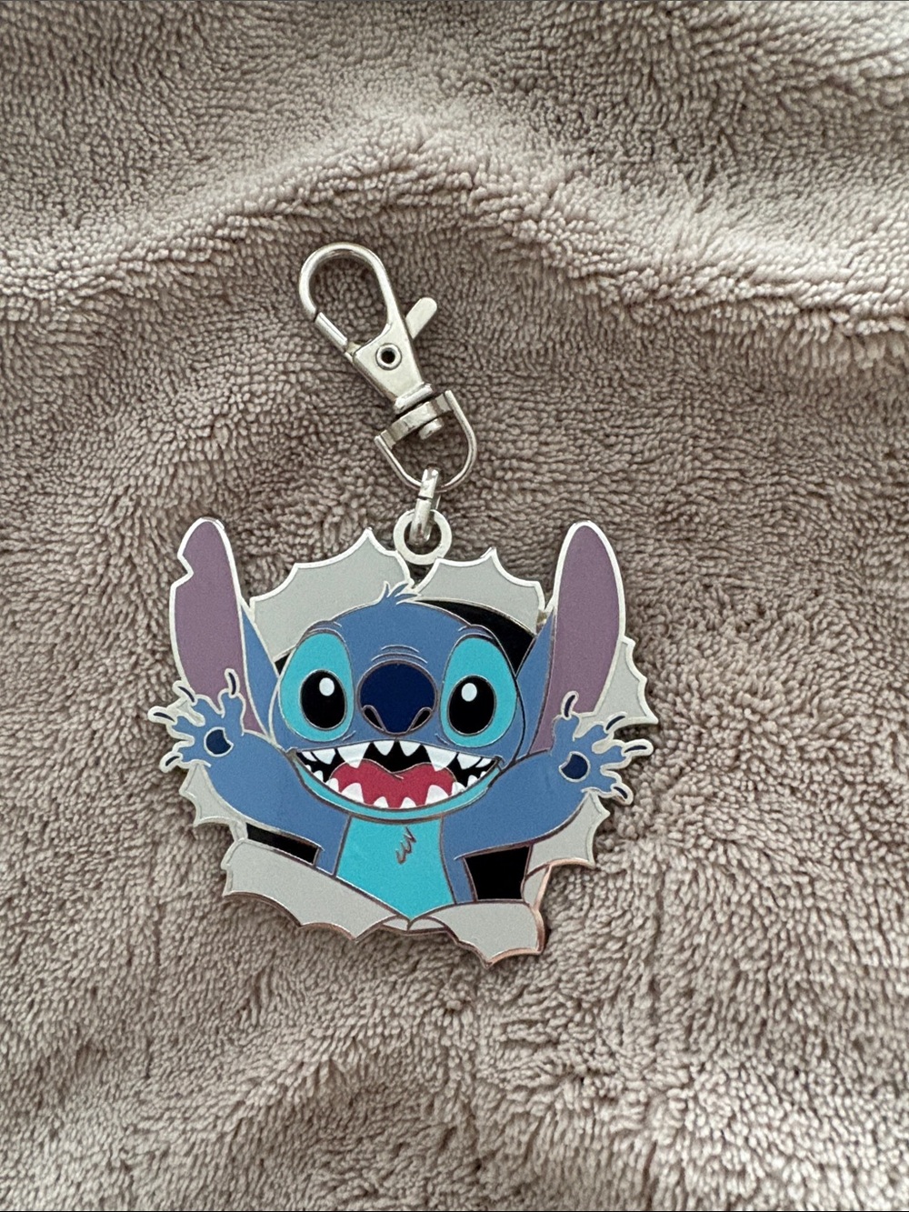 Disney Stitch Enamel Keychain - Blue, Teal & Purple